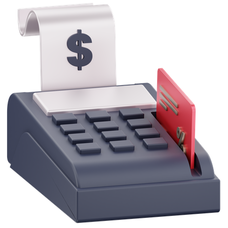 Credit Card Machine  3D Icon