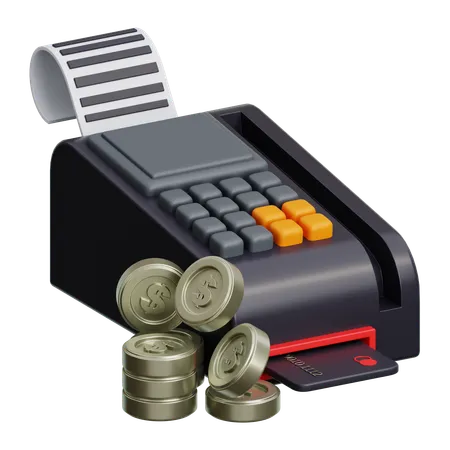 Credit Card Machine  3D Icon