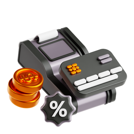 Credit Card Machine  3D Icon