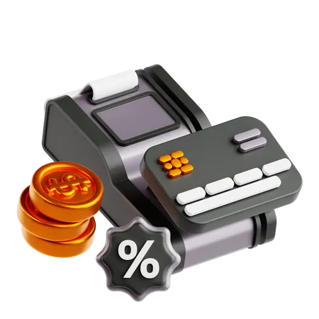 Credit Card Machine  3D Icon