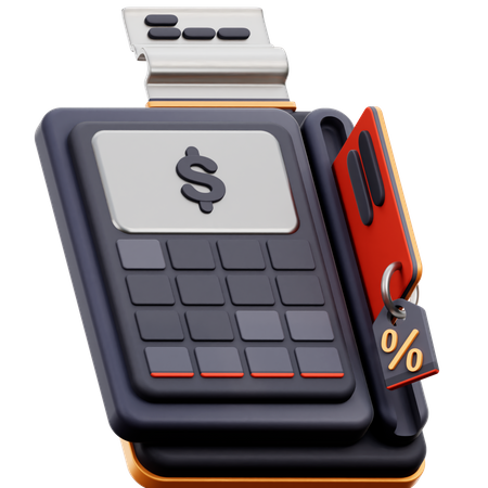 Credit Card Machine  3D Icon