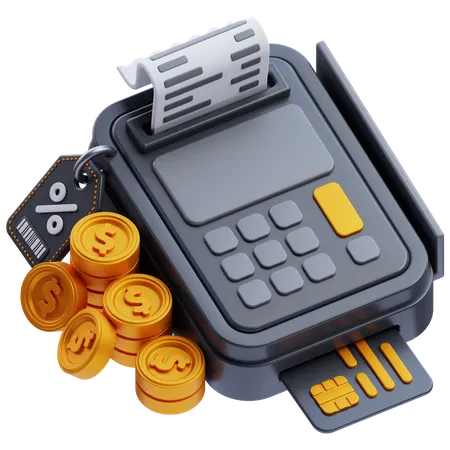 Credit Card Machine  3D Icon