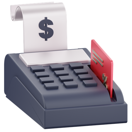 Credit Card Machine  3D Icon