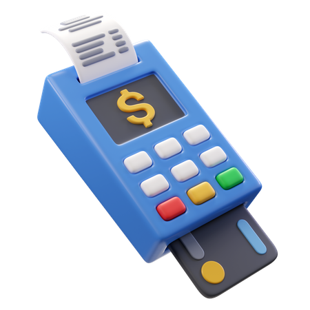 Credit Card Machine  3D Icon