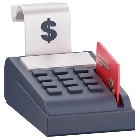 3 D Credit Card Machine Illustration 3D Icon