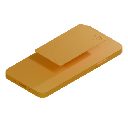 Credit Card Orange Full  3D Icon