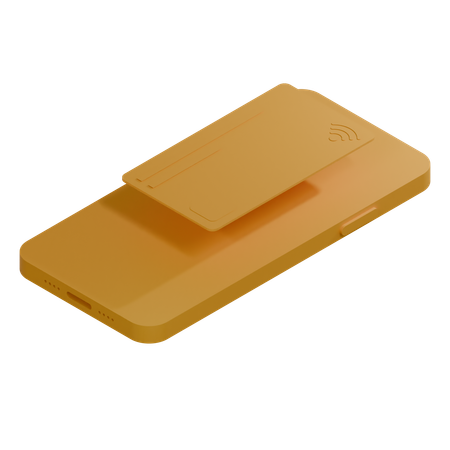 Credit Card Orange Full  3D Icon