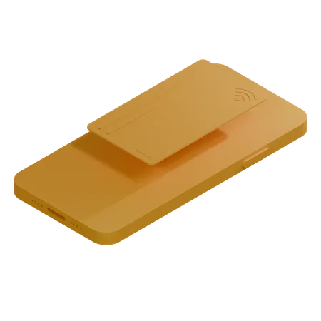 Credit Card Orange Full  3D Icon