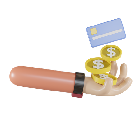 Credit Card Payment 3D Illustration