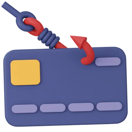 Credit Card Phishing 3 D Icon Render 3D Icon