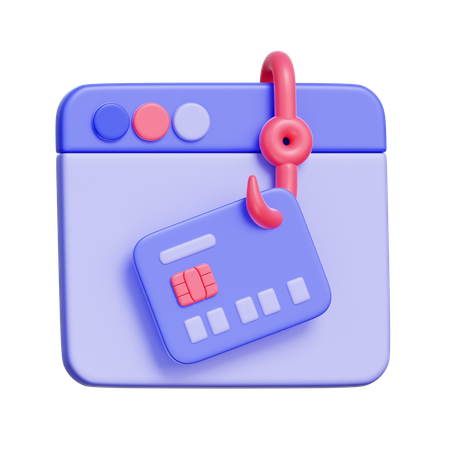 Credit Card Phishing  3D Icon