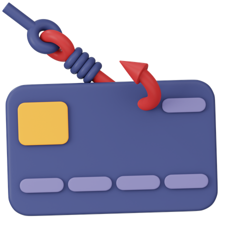 Credit Card Phishing  3D Icon