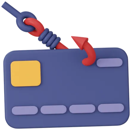 Credit Card Phishing  3D Icon