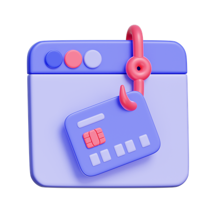 Credit Card Phishing  3D Icon