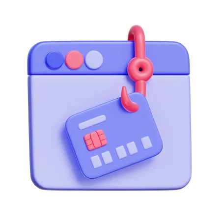 Credit Card Phishing  3D Icon