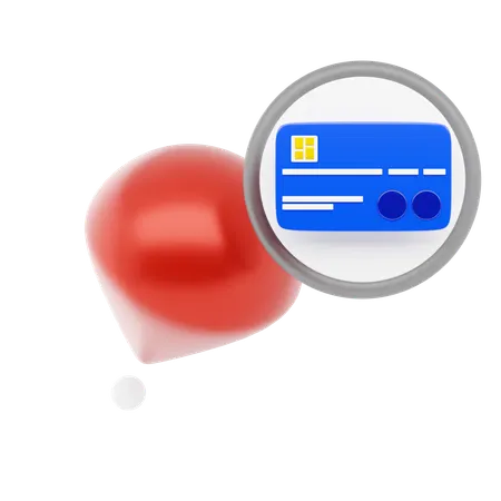 Credit Card Pin  3D Icon