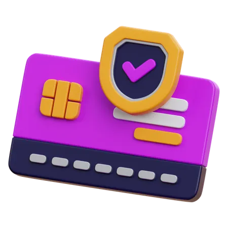 Credit Card Protection 3 D Render Icon Illustration 3D Icon