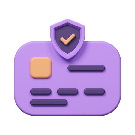 Credit Card Protection  3D Icon