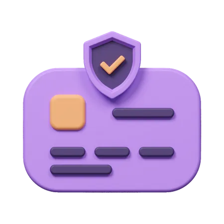 Credit Card Protection  3D Icon