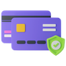 credit card security 3d illustration