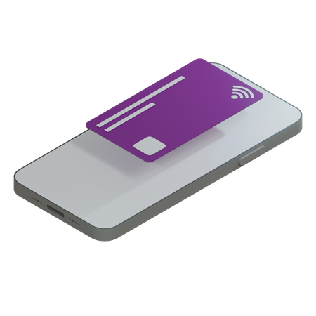 Credit Card Purple  3D Icon