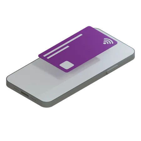 Credit Card Purple  3D Icon