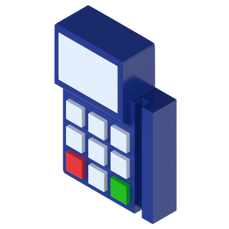 Credit Card Reader  3D Illustration