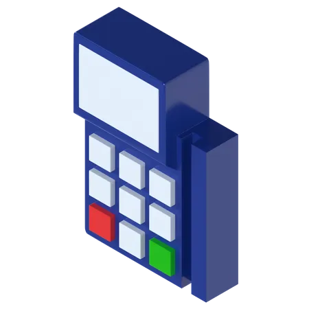 Credit Card Reader  3D Illustration