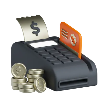 Credit Card Reader Machine  3D Icon