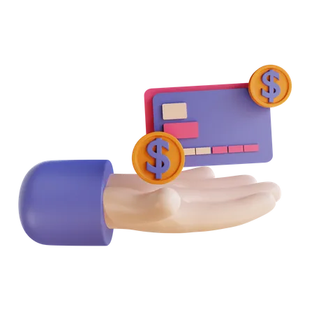 Credit card rewards  3D Illustration