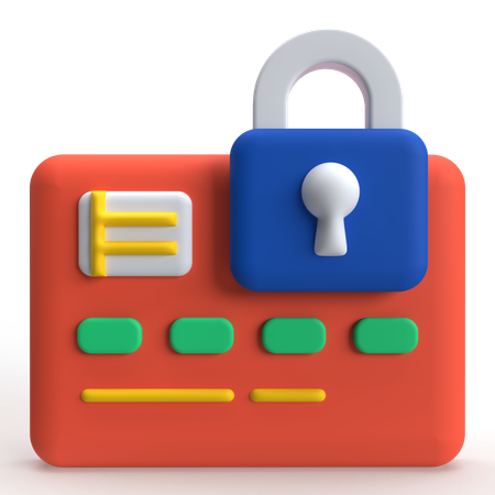 Credit Card Security  3D Icon