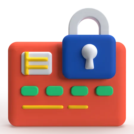 Credit Card Security  3D Icon