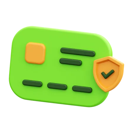 Credit Card Security  3D Icon