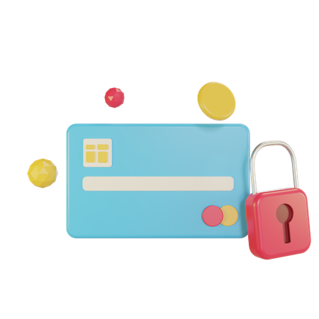 Credit card security  3D Icon