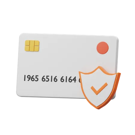 Credit Card Security  3D Illustration