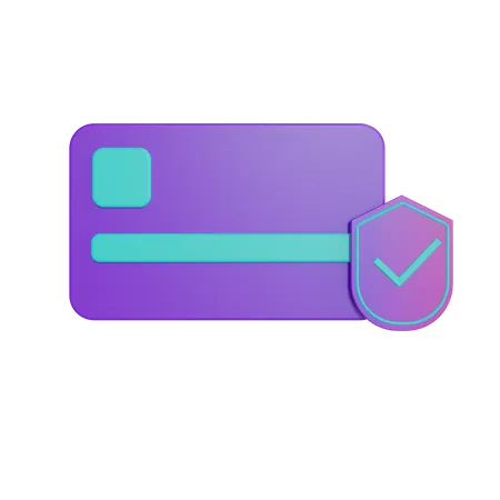 Credit Card Security  3D Illustration