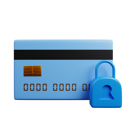 Credit Card Security  3D Illustration