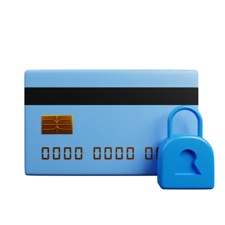 Credit Card Security  3D Illustration