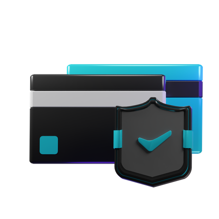 Credit Card Security  3D Illustration