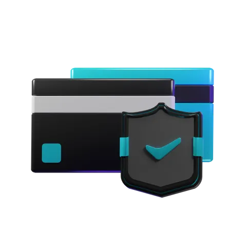 Credit Card Security  3D Illustration