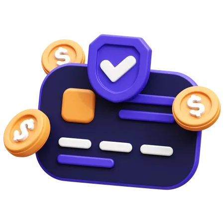 Credit Card Security 3 D Render Icon 3D Icon