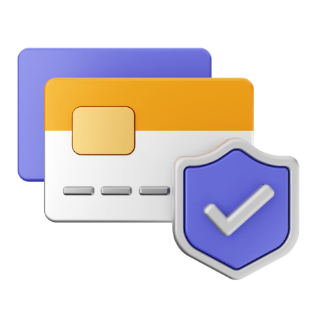 Credit Card Security Protection  3D Icon