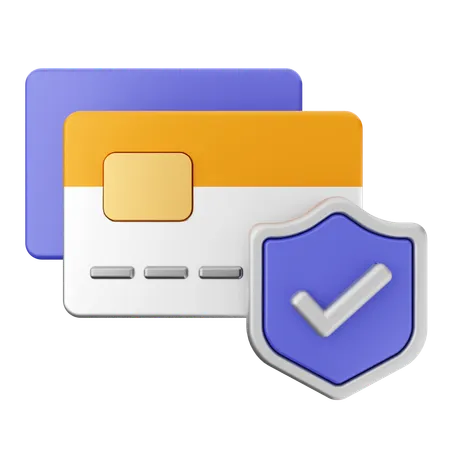 Credit Card Security Protection  3D Icon