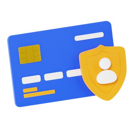 Credit Card Shield  3D Icon