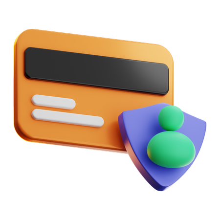 Credit Card Shield  3D Icon