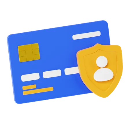 Credit Card Shield  3D Icon