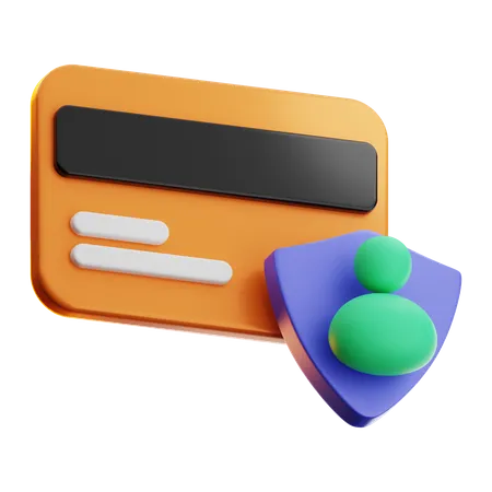 Credit Card Shield  3D Icon