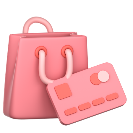 Credit Card Shopping  3D Icon