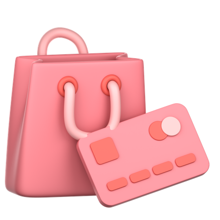 Credit Card Shopping  3D Icon