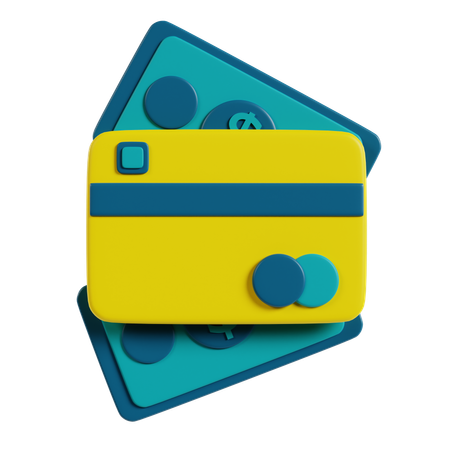 Credit Card Stack  3D Icon